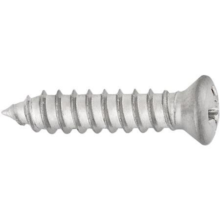 Auveco PHILLIPS OVAL HD TAP SCREW #8 X 3/4 CHROME #6 HD, 100PK 1799